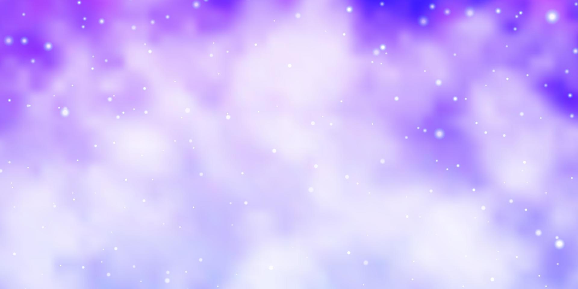 Light Purple vector pattern with abstract stars.