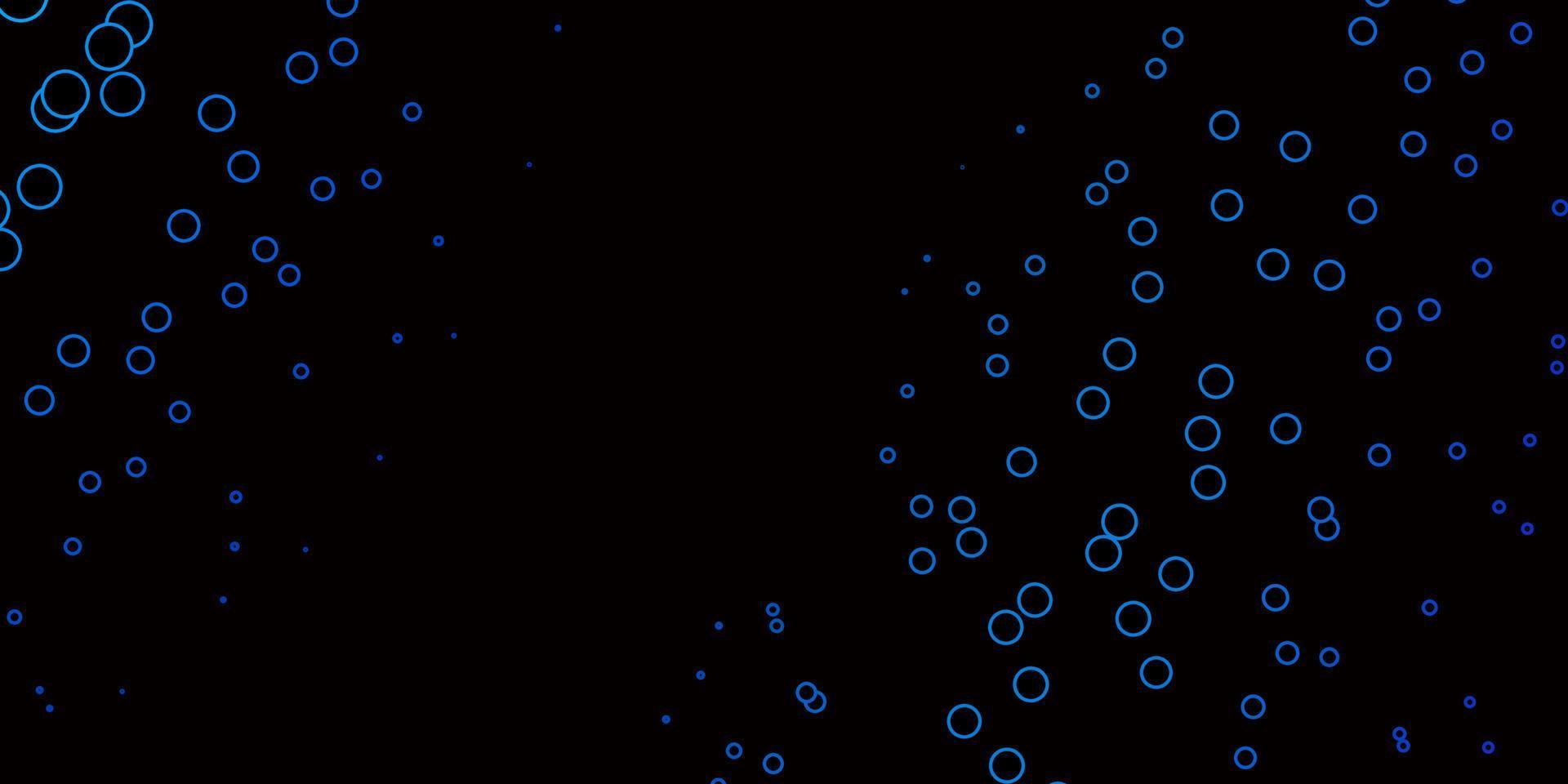 Dark BLUE vector pattern with circles.