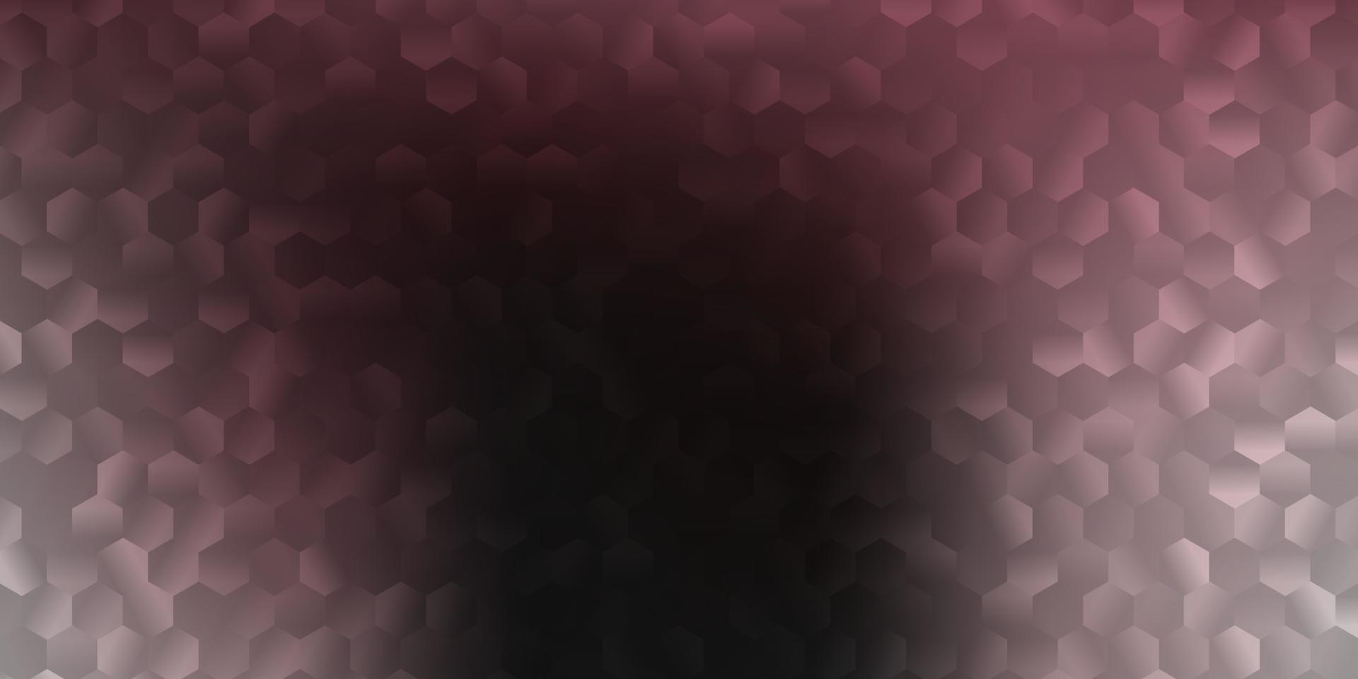 textura de vector gris claro con hexágonos de colores.