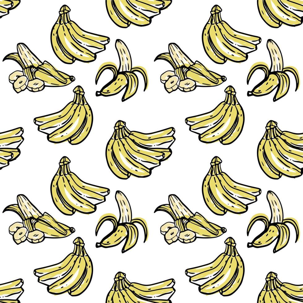 Sweet yellow banana vector