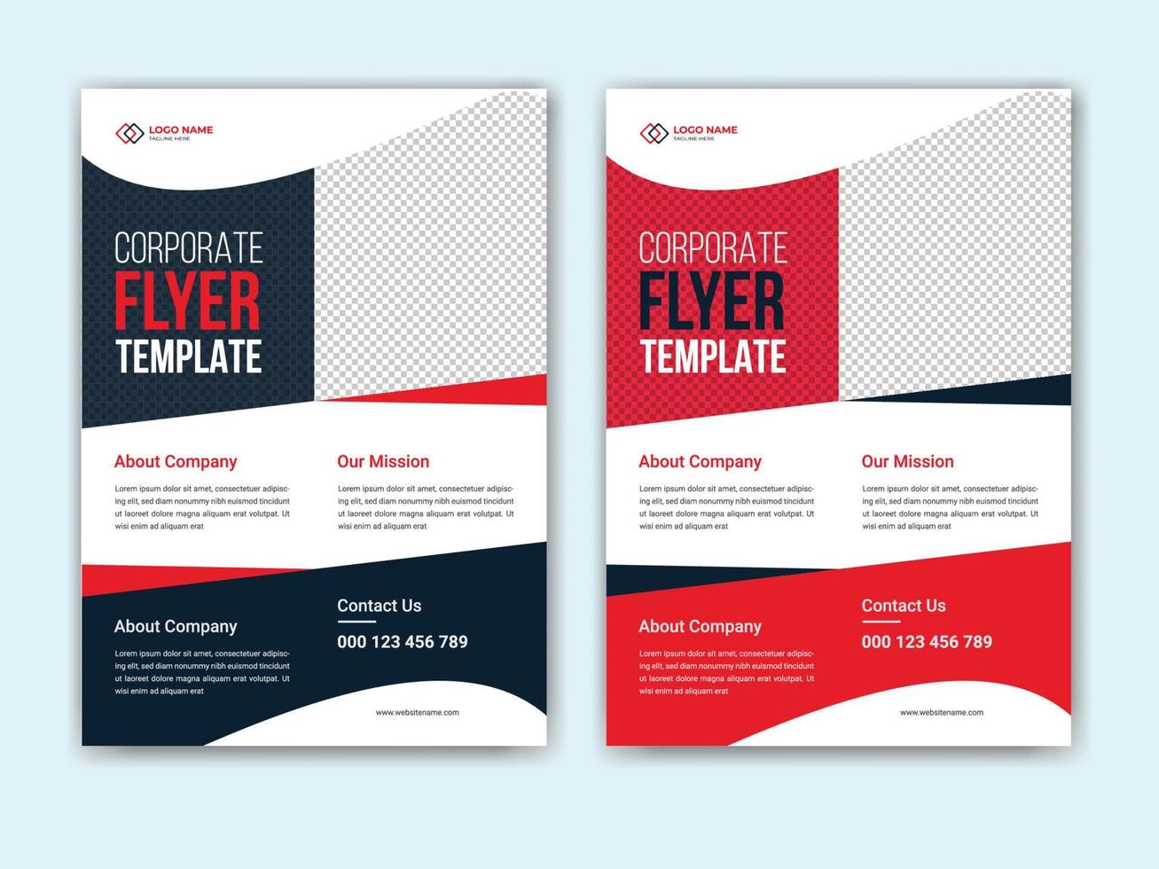 Corporate business flyer template design vector
