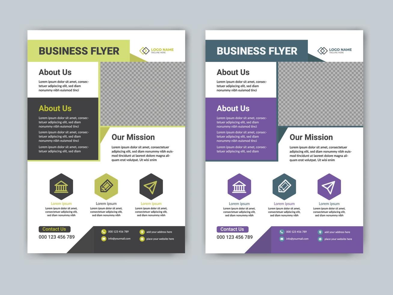 Corporate business flyer template design vector