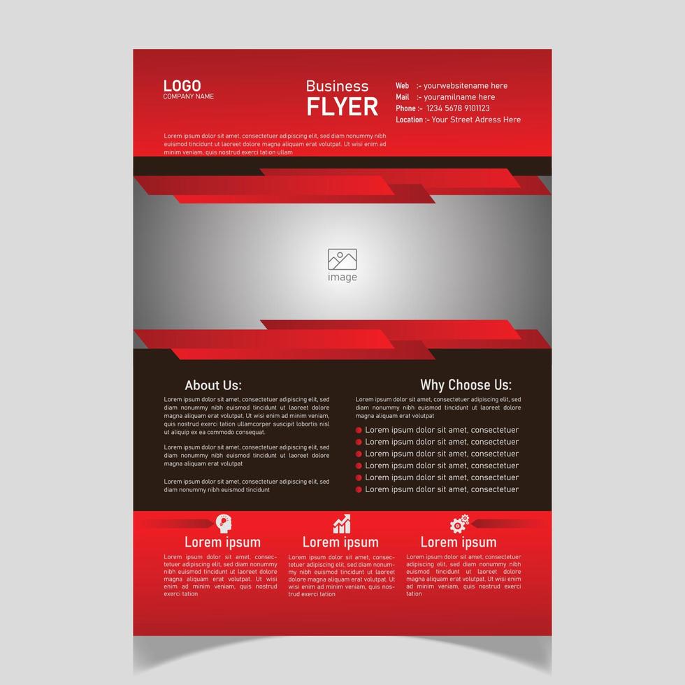 professional business flyer design template vector