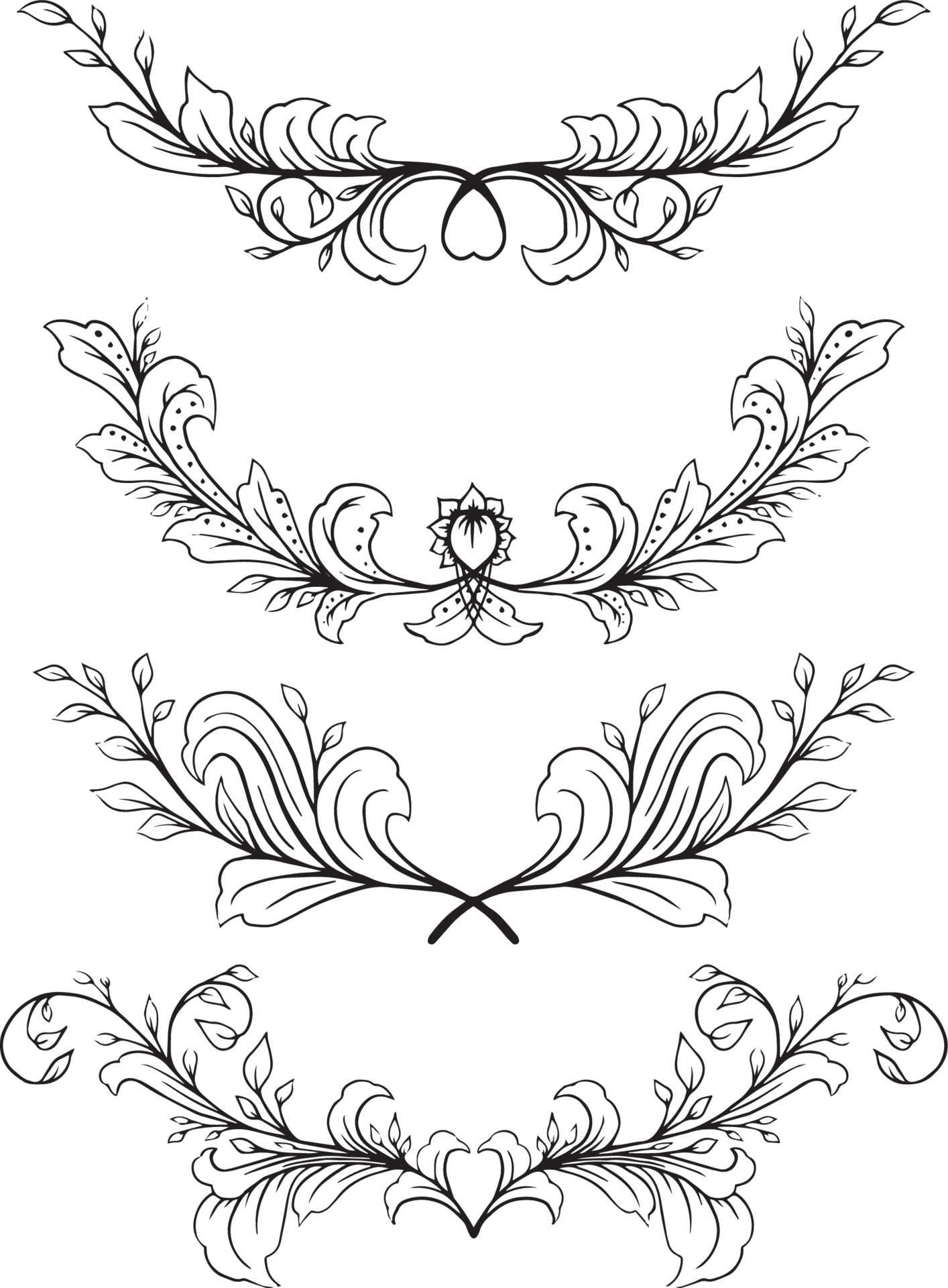 Floral Borders, floral, line floral 6001076 Vector Art at Vecteezy