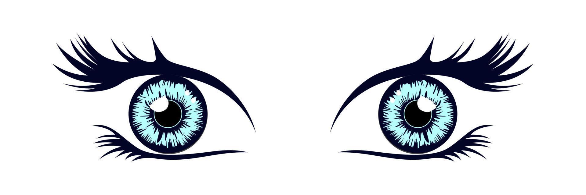 Beautiful Eyes Cartoon Vector Design Inspiration