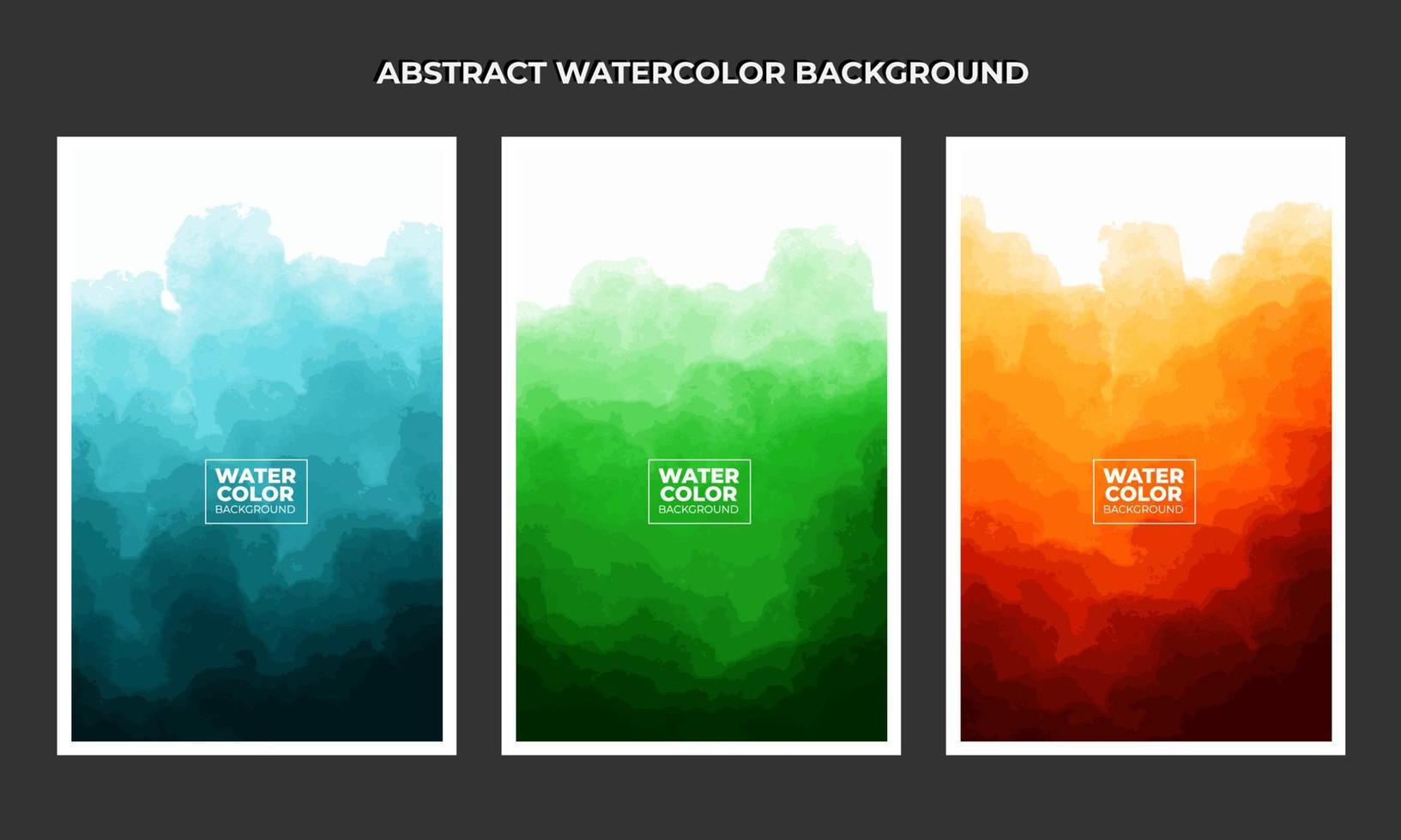 abstract blue background with watercolor paint brush vector