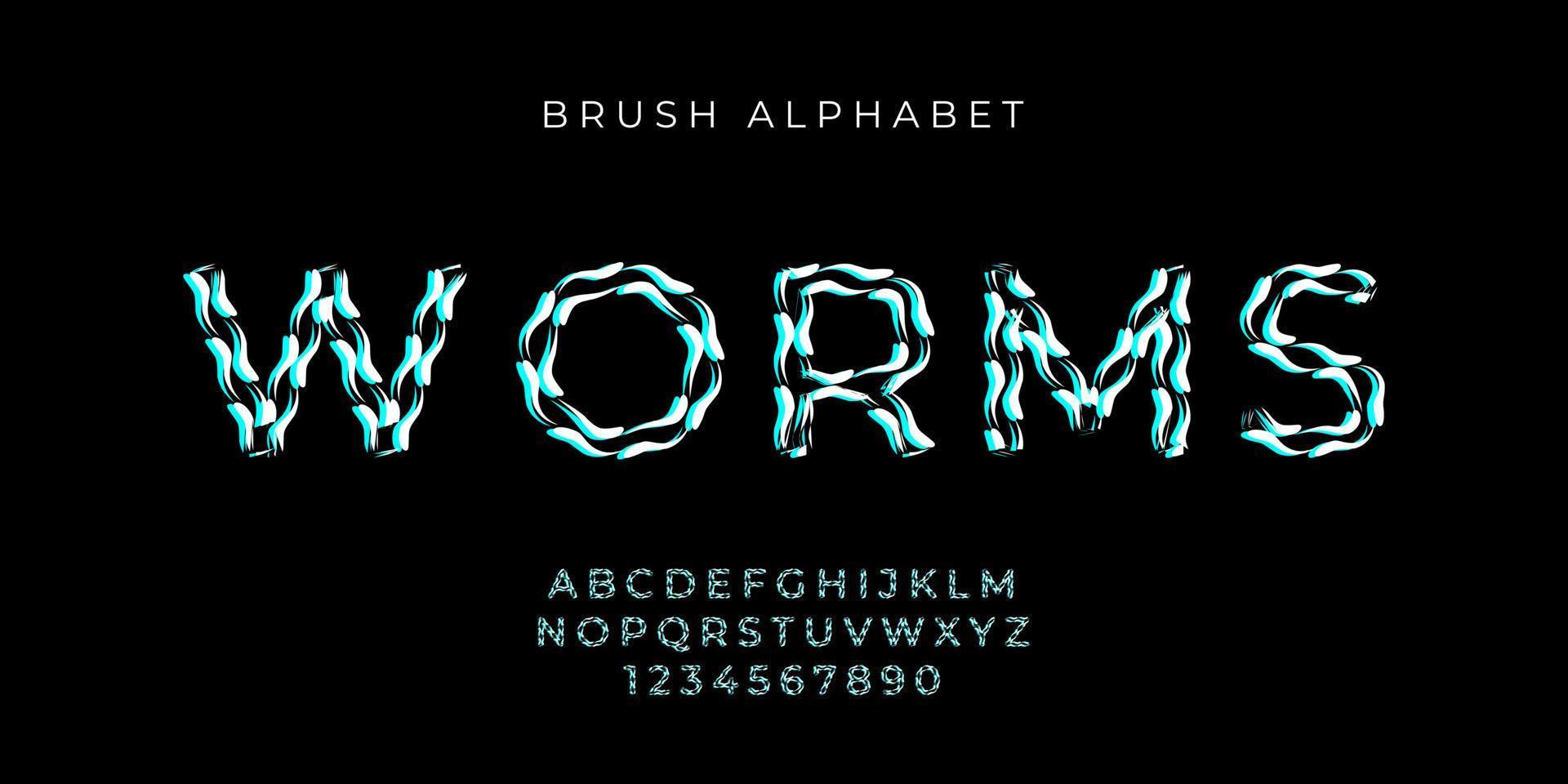 text effect and alphabet font vector