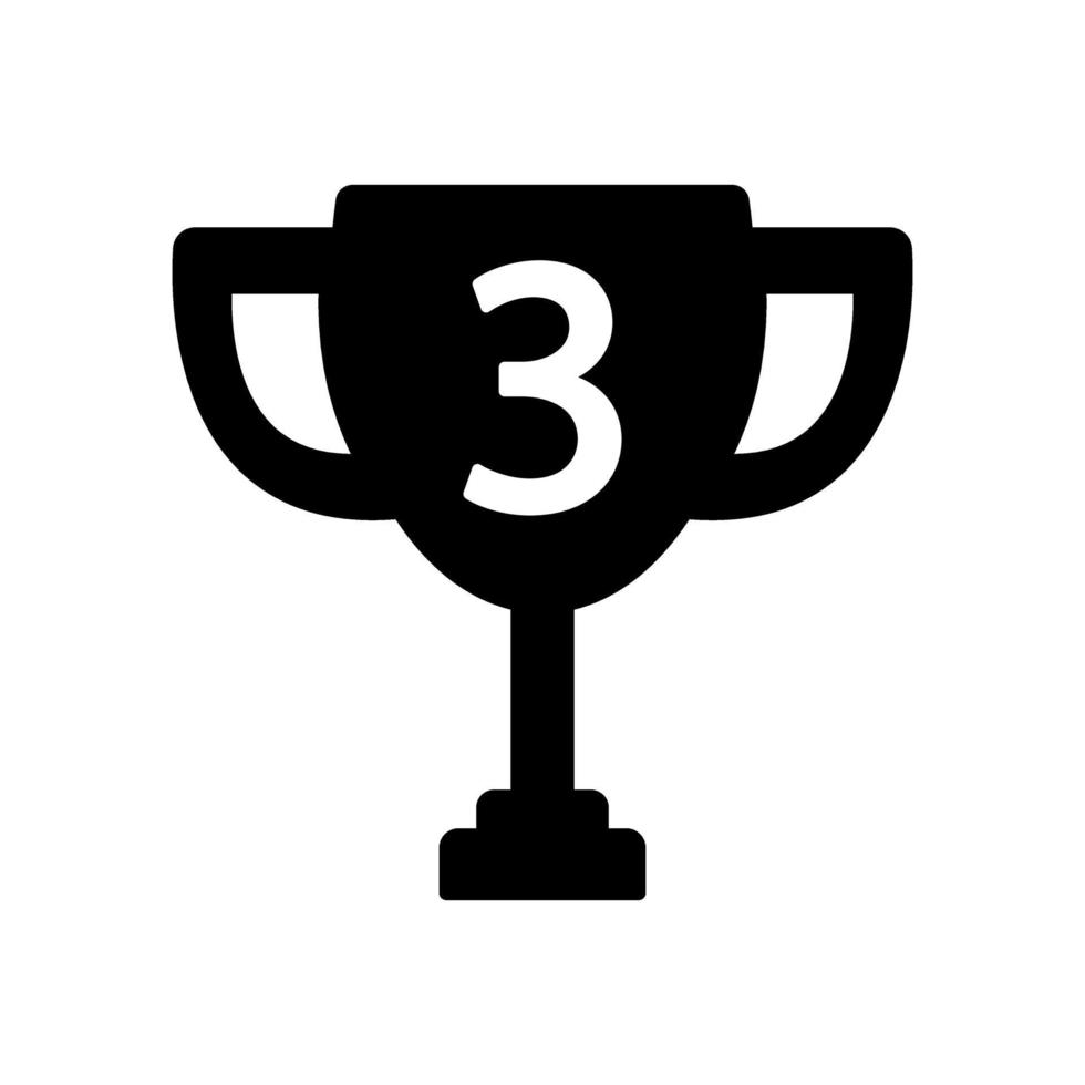 Third Place Award Line Icon vector