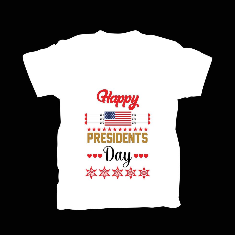 Happy president day t-shirt vector
