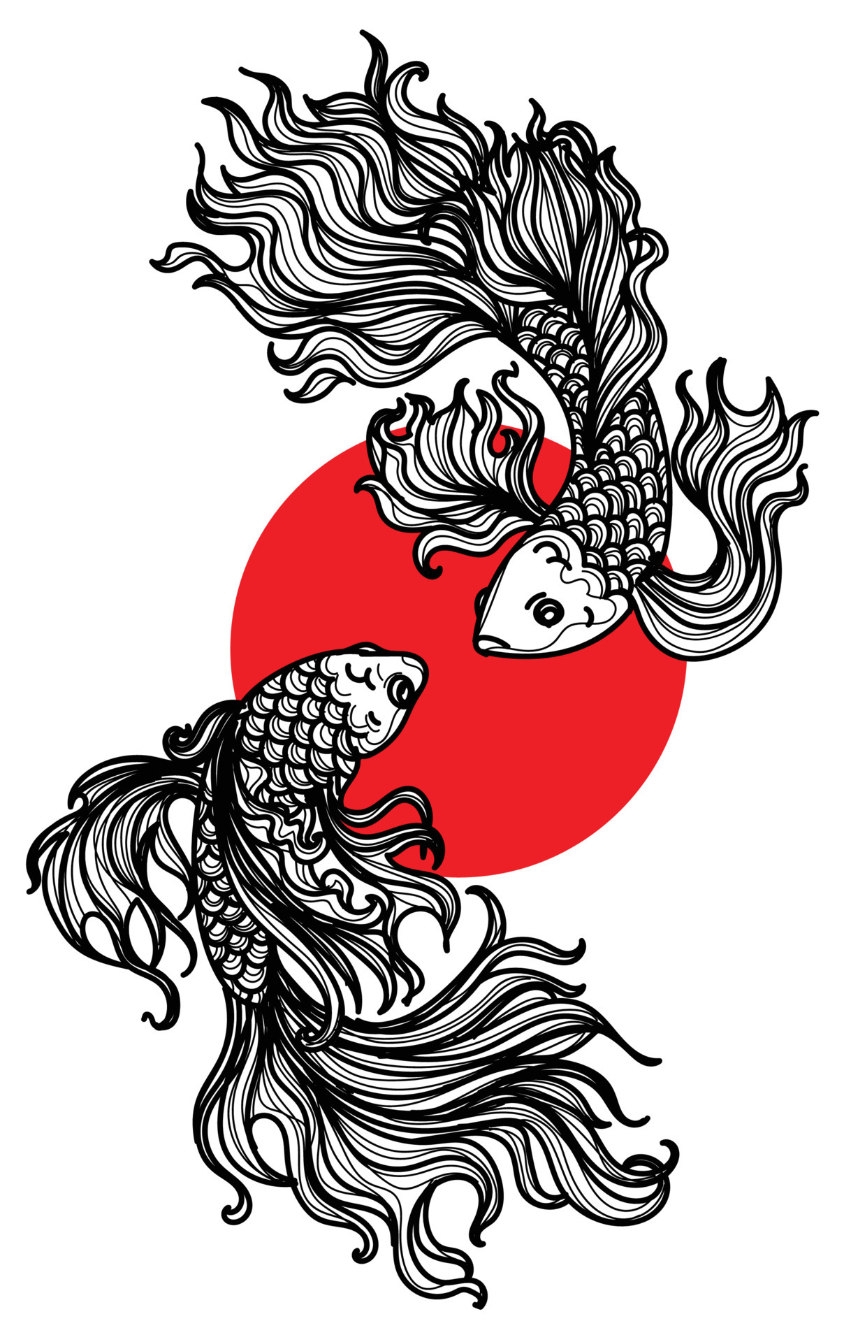 Fighting Fish Tattoo