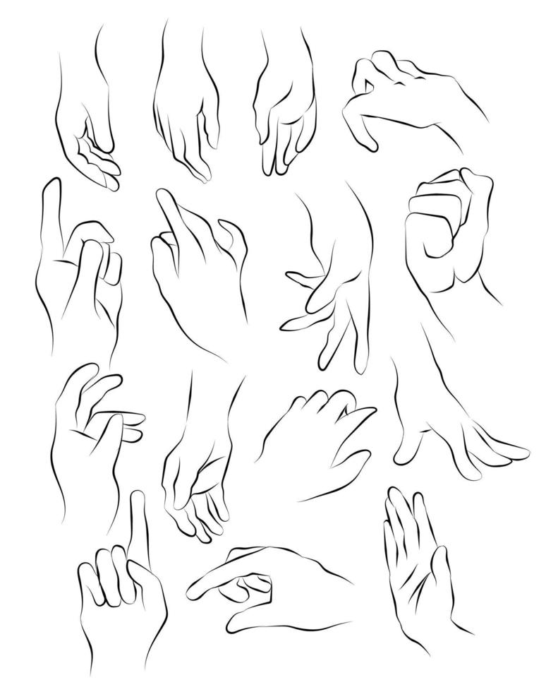 Hand sketch and drawing black and white vector