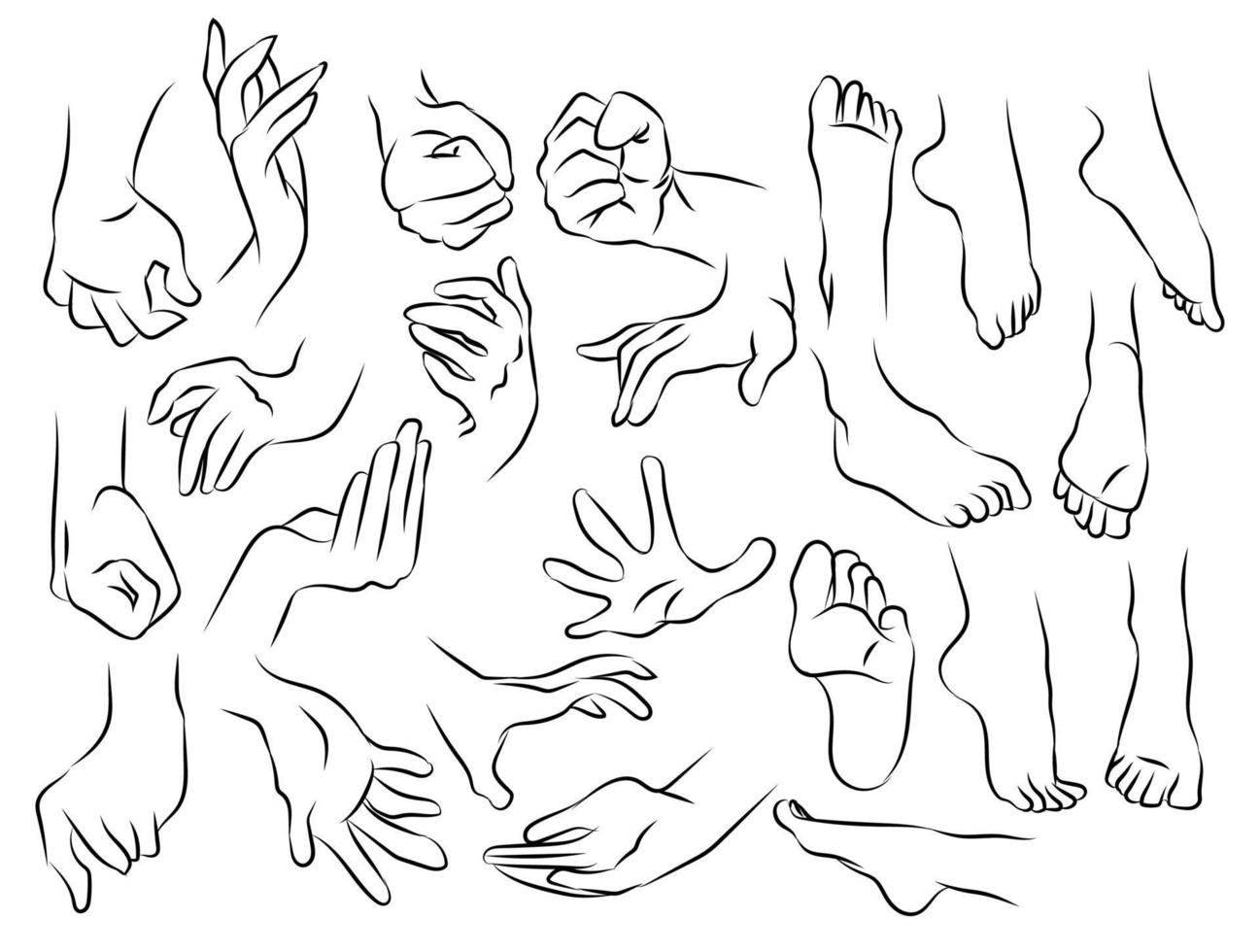 boceto de manos y pies y dibujo en blanco y negro 6006098 Vector en Vecteezy boceto de manos y pies y dibujo en blanco y negro 6006098 Vector en Vecteezy