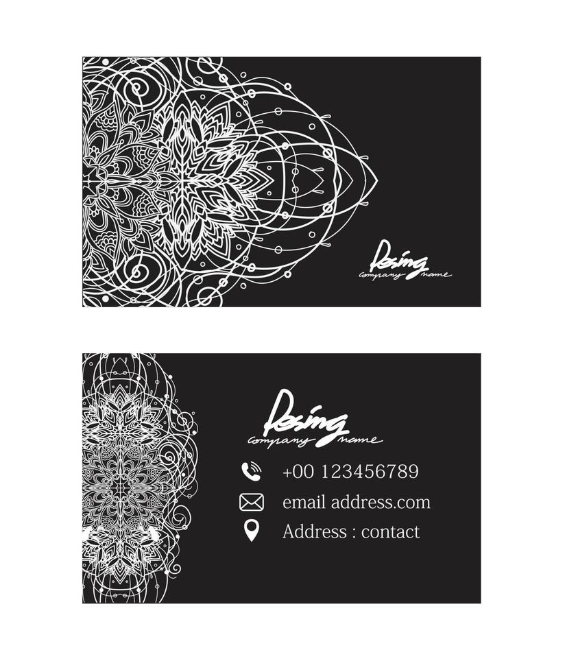 Elegant minimal modern business card design template mock up vector