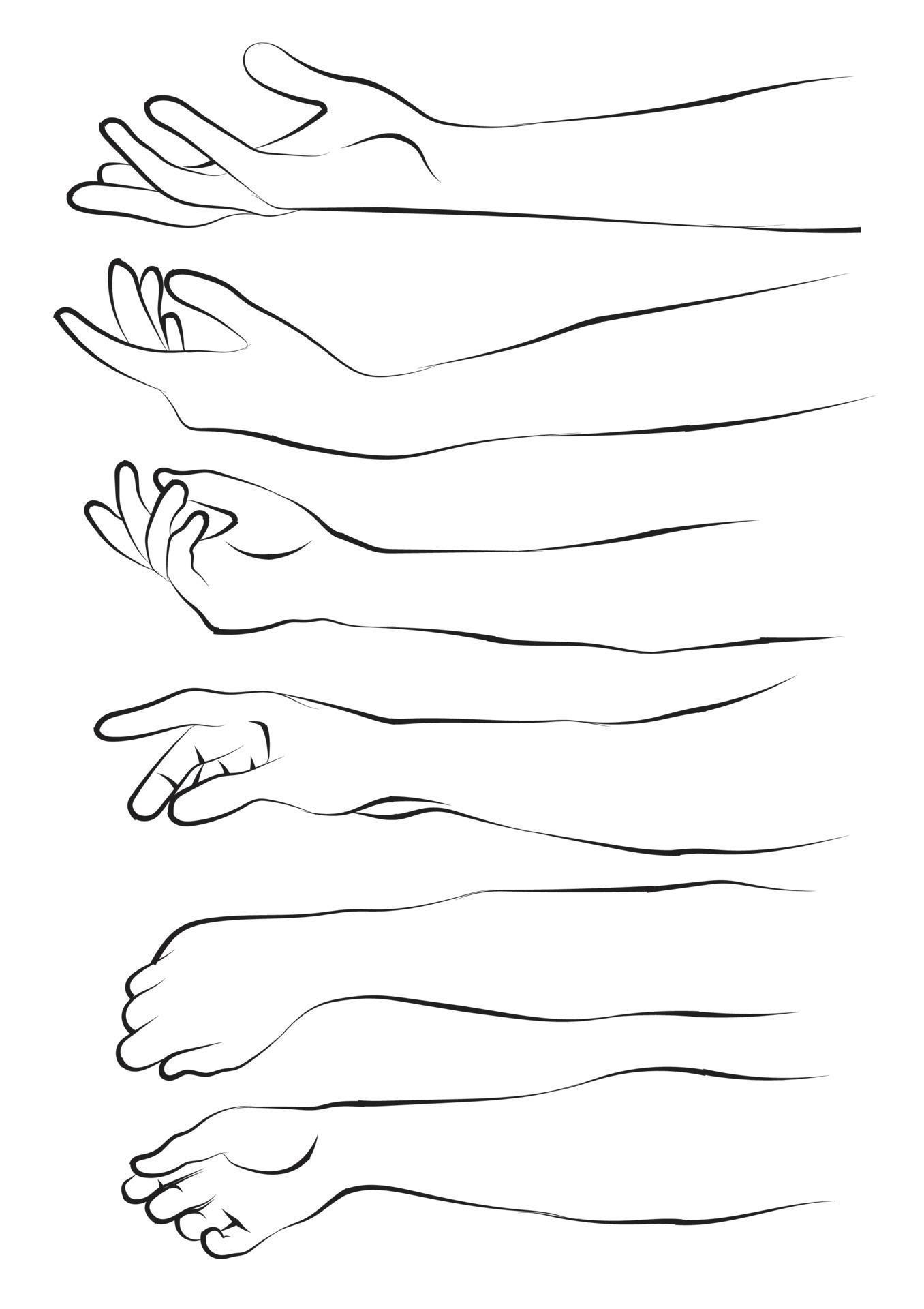 Hand and arm sketch and drawing black and white 6006390 Vector Art at