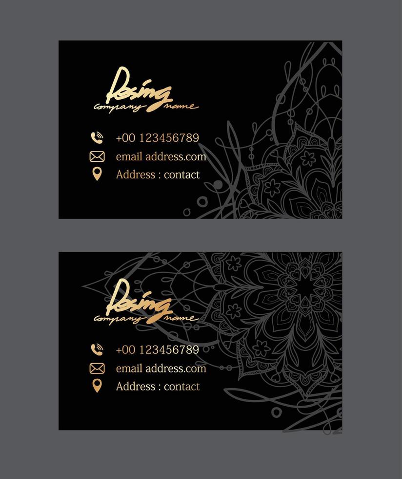 Elegant minimal modern business card design template mock up vector