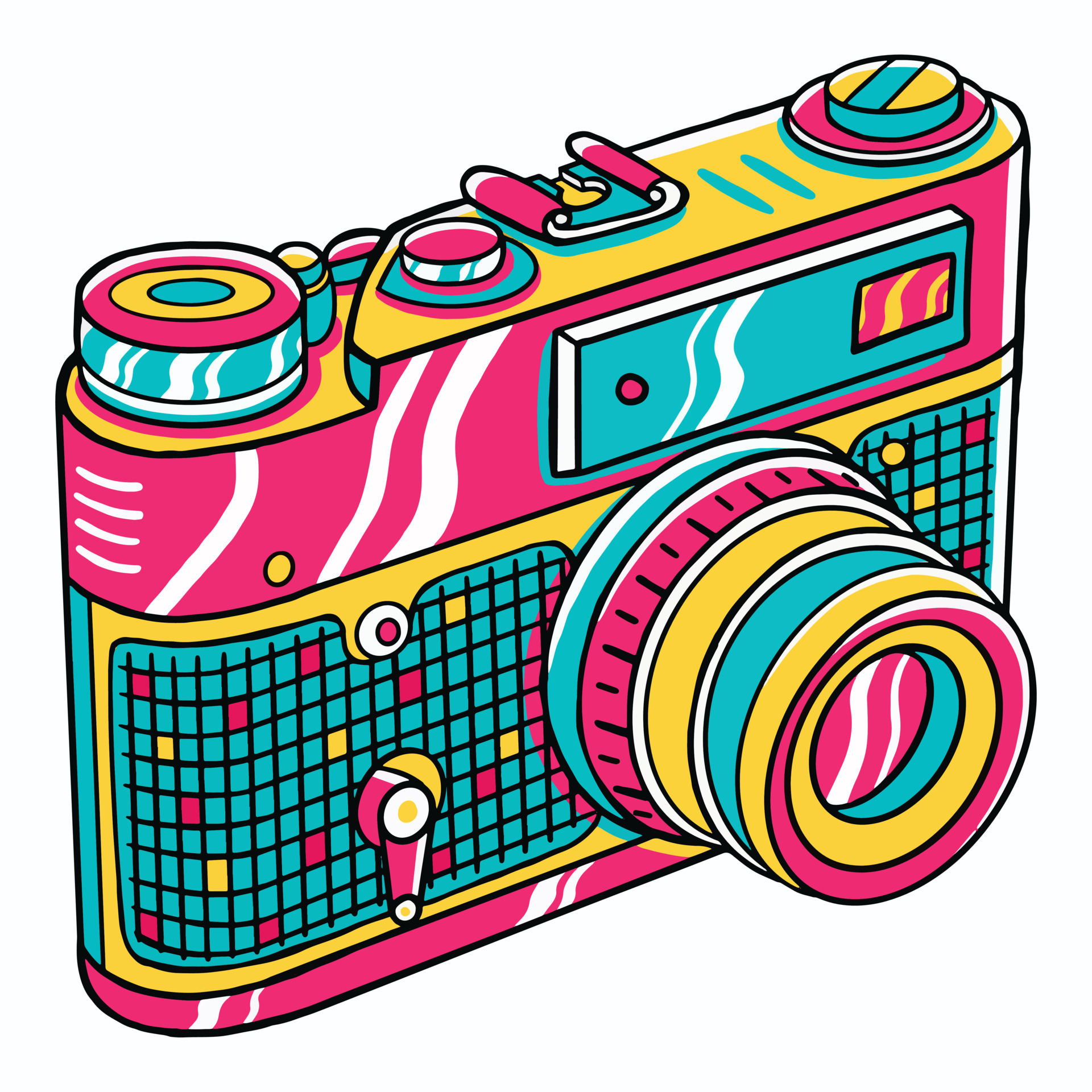 Vintage Camera in Flat Design Style 6006701 Vector Art at Vecteezy