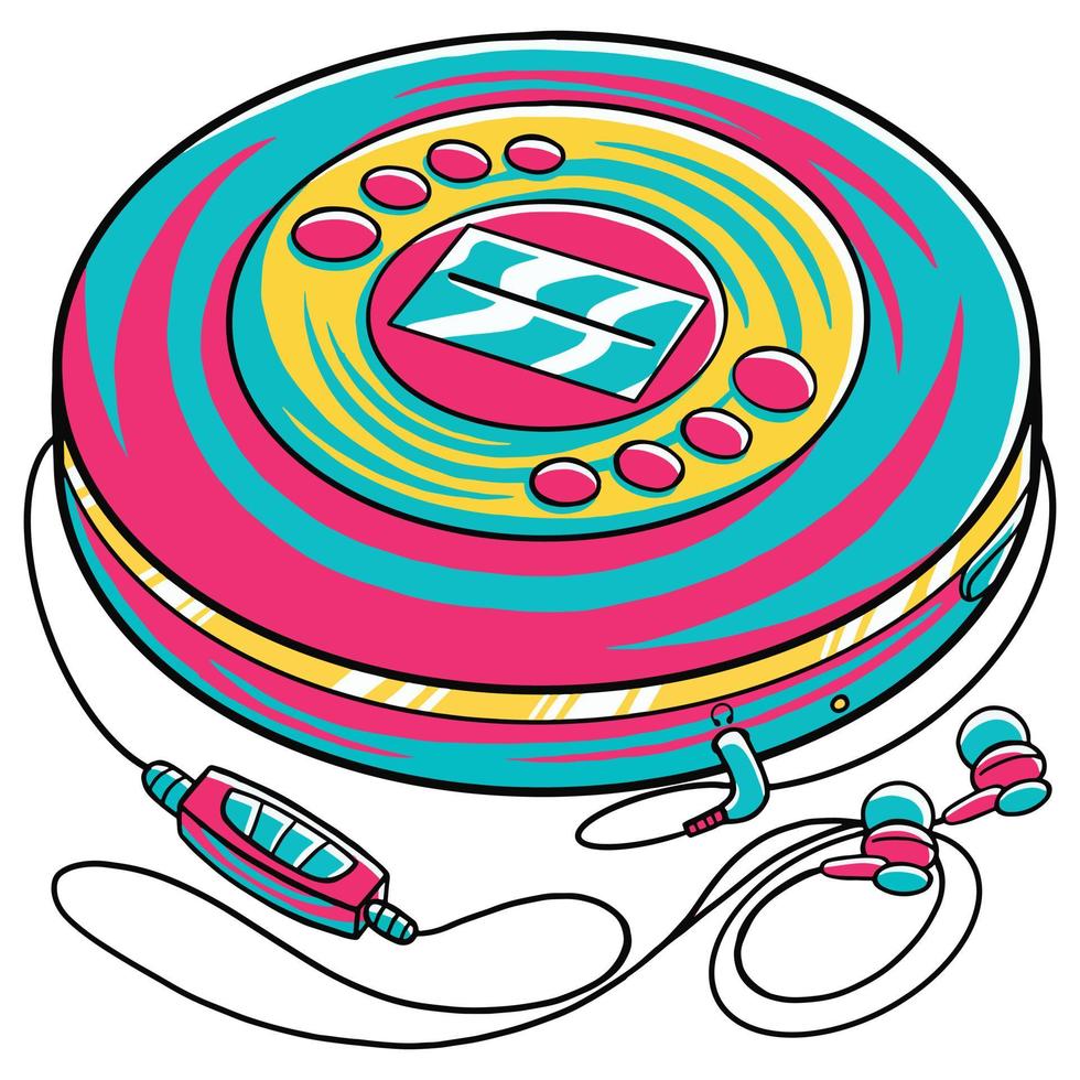 CD player in Flat Design Style vector