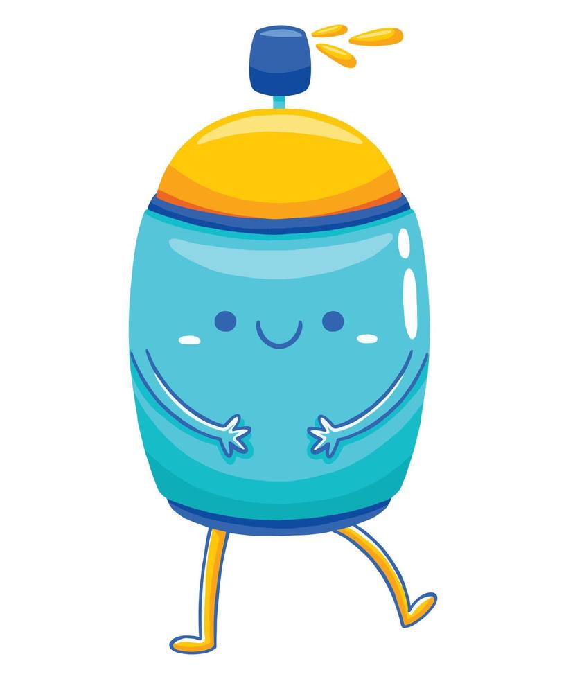 mascota de color pilox en estilo de dibujos animados plana vector