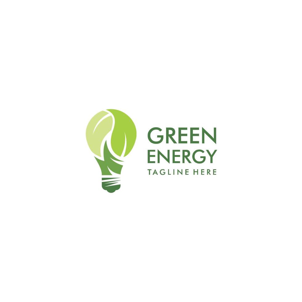 energía verde, vector de plantilla de diseño de logotipo de energía ecológica