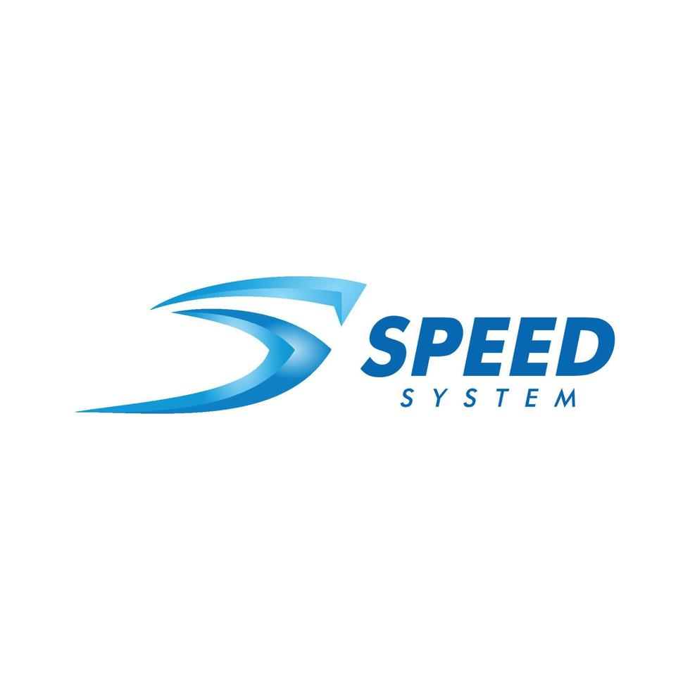 letter s speed system logo design vector