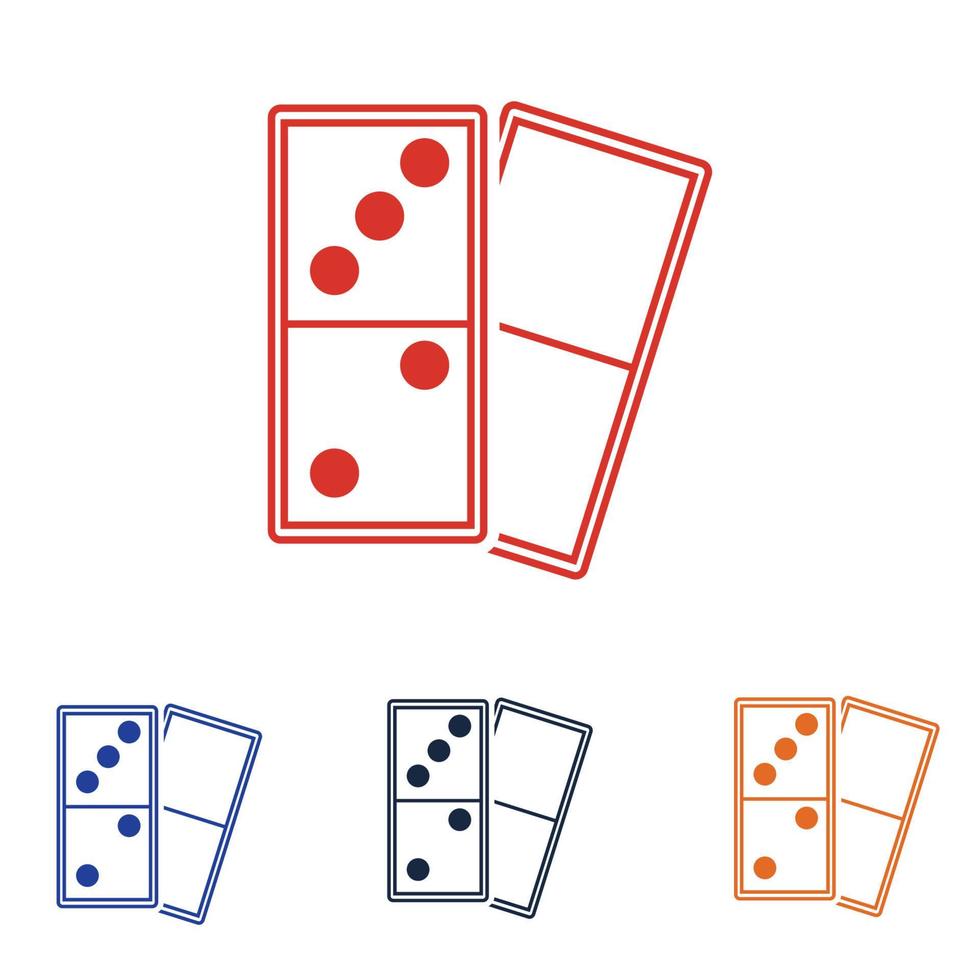 diseño de logotipo de dominó vector