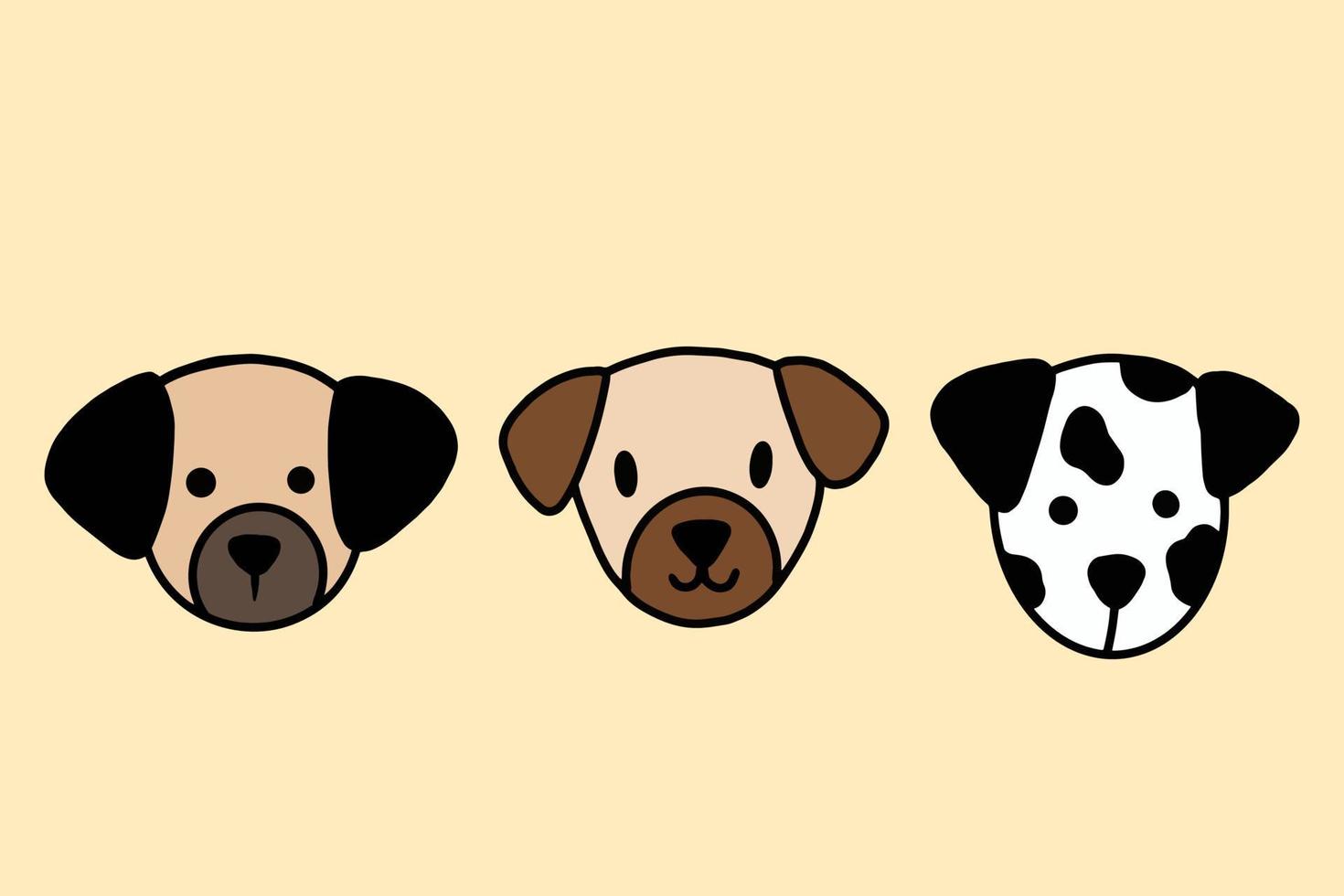 establecer lindo cachorro cachorros perro mascota dibujos animados ilustración vector