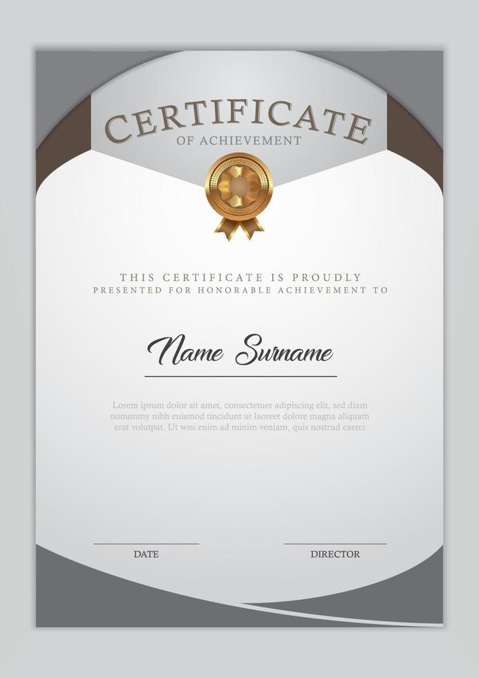 Certificate template design vector