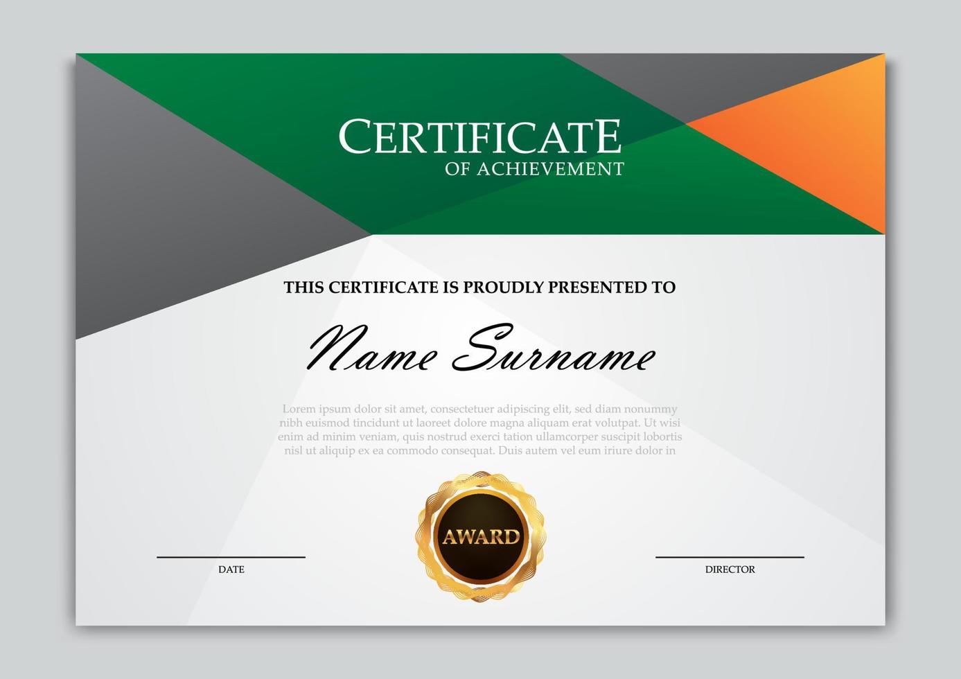 Certificate template design vector