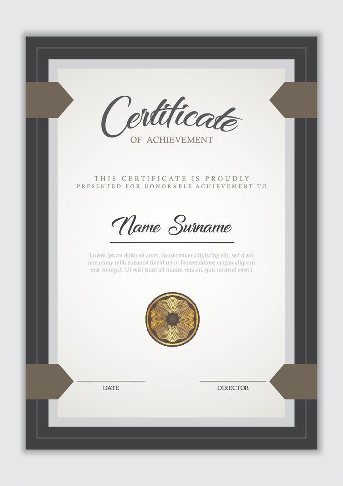 Certificate template design vector