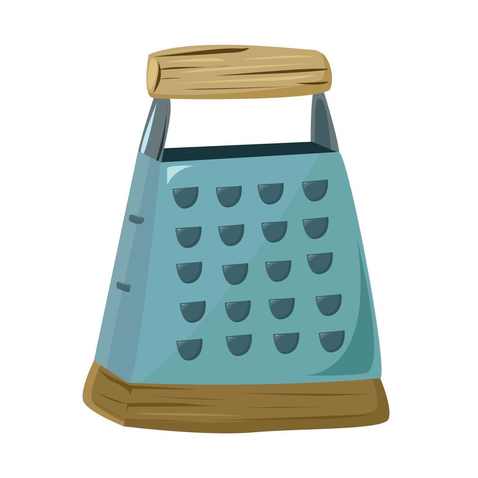 A grater is a kitchen appliance for rubbing food. vector