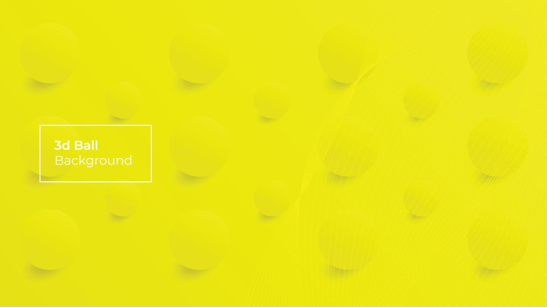 vector illustration of the background composition of the modern 3d yellow ball 3d bubble background