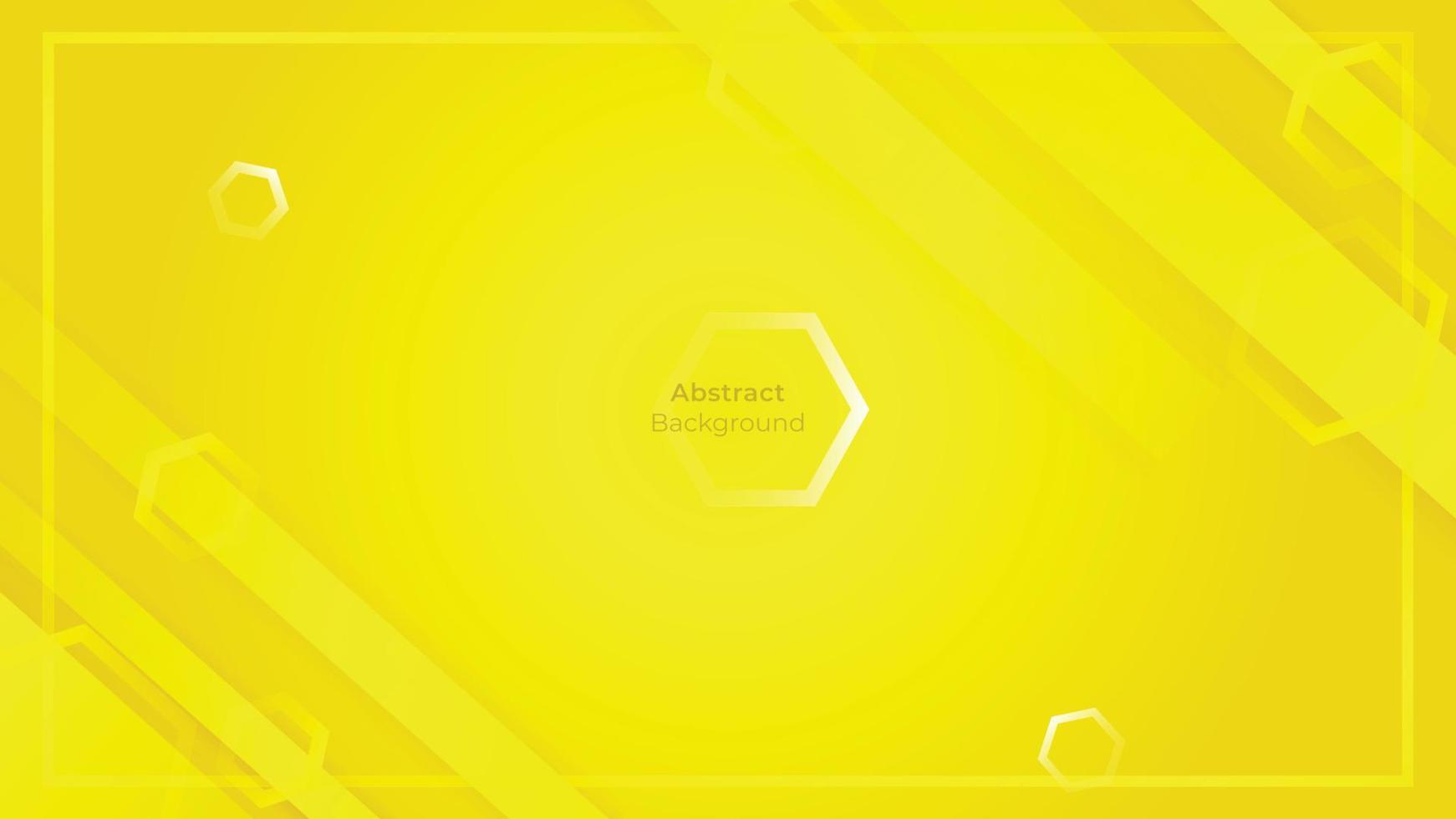 Modern yellow abstract background Composition of hexagon layout vector