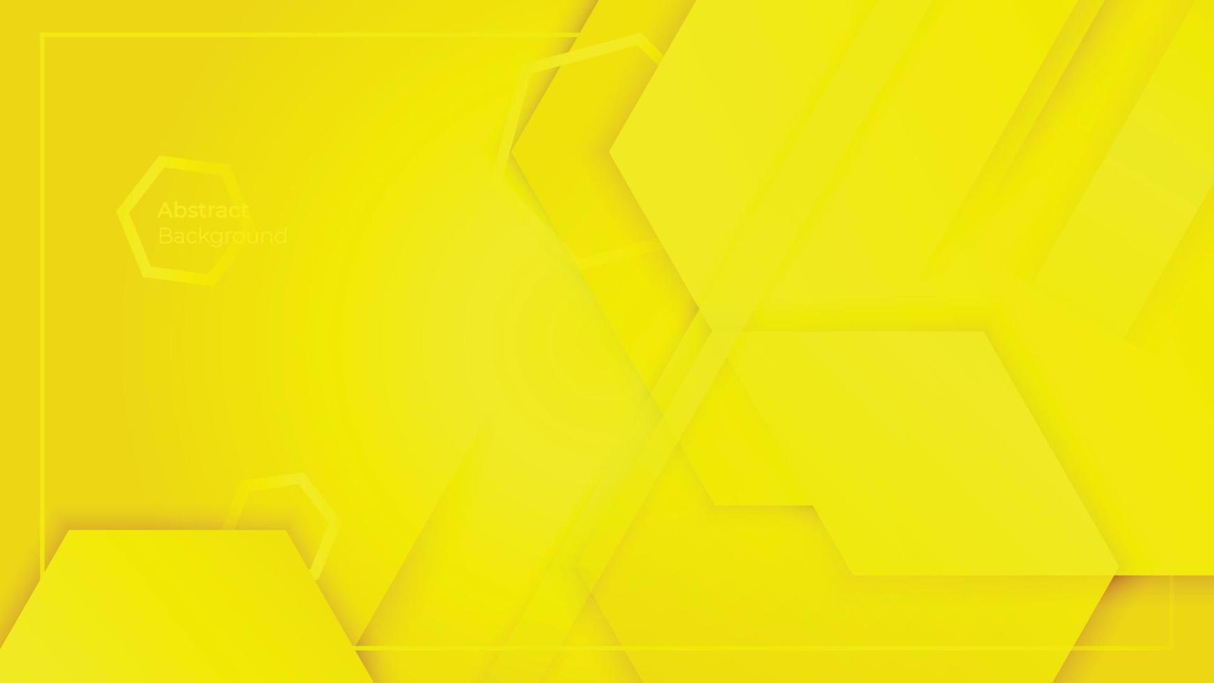Modern yellow abstract background Composition of hexagon layout vector