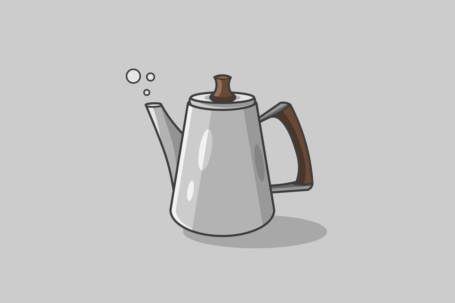 teapot flat design vector illustration