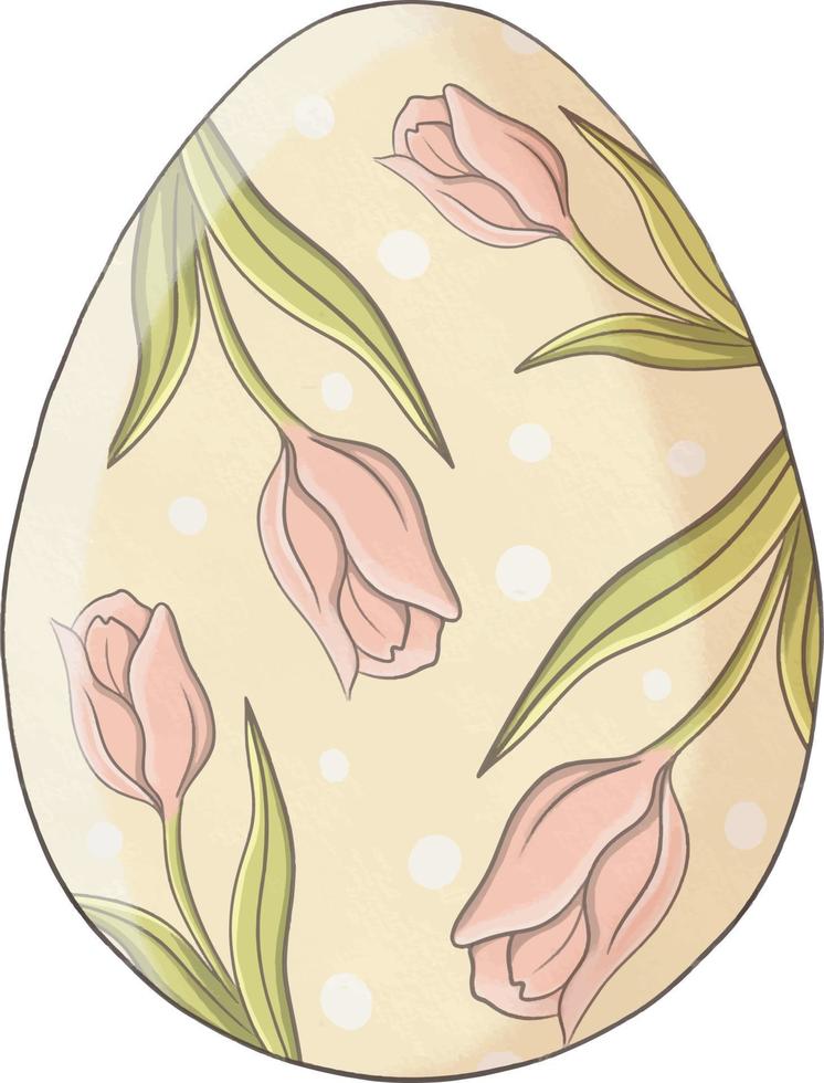 Cute easter egg illustration vector