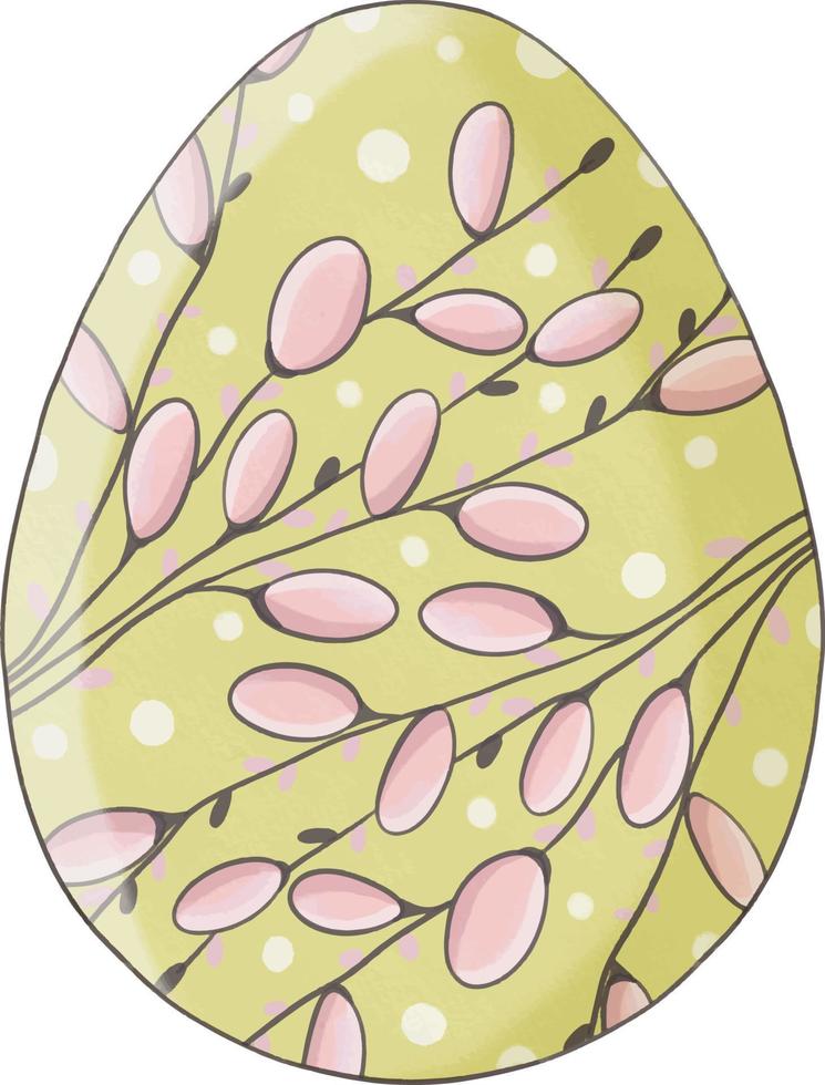 Cute easter egg illustration vector