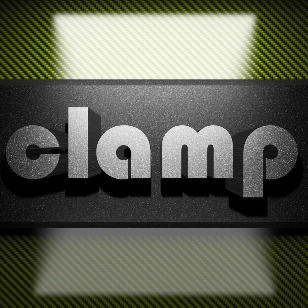 clamp word of iron on carbon 6009169 Stock Photo at Vecteezy