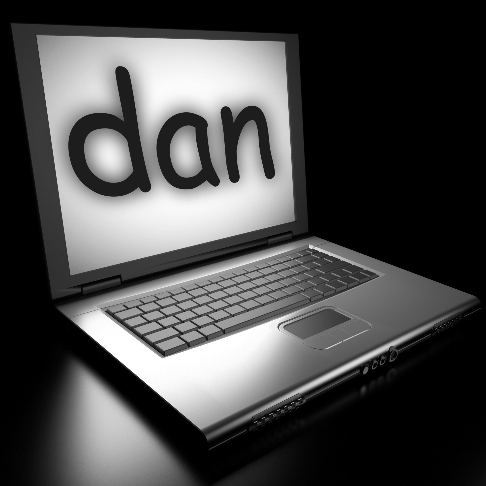 dan word on laptop 6009635 Stock Photo at Vecteezy
