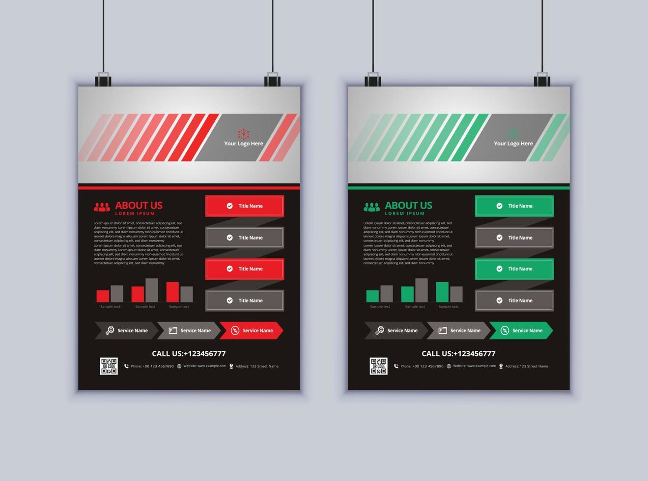 plantilla de vector de diseño de volante de negocios diseño de diseño moderno diseño de volante corporativo