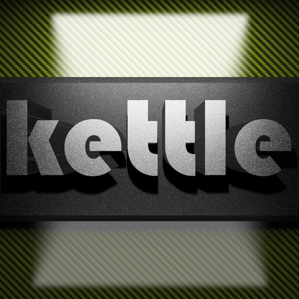 kettle word of iron on carbon 6011056 Stock Photo at Vecteezy