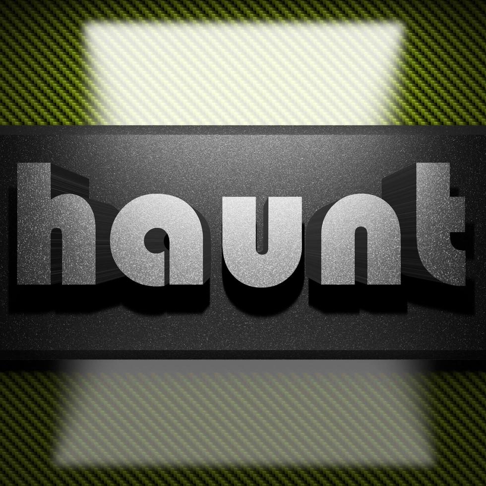 haunt word of iron on carbon photo