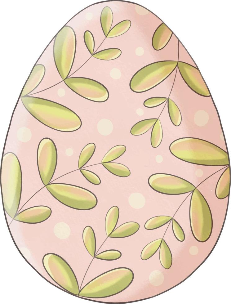 Cute easter egg illustration vector