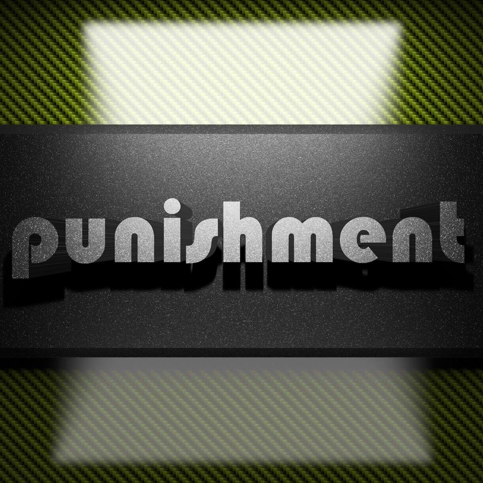 punishment word of iron on carbon photo