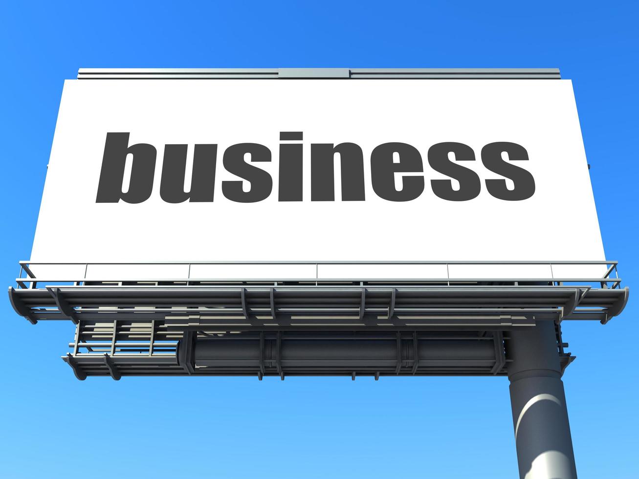 business word on billboard photo