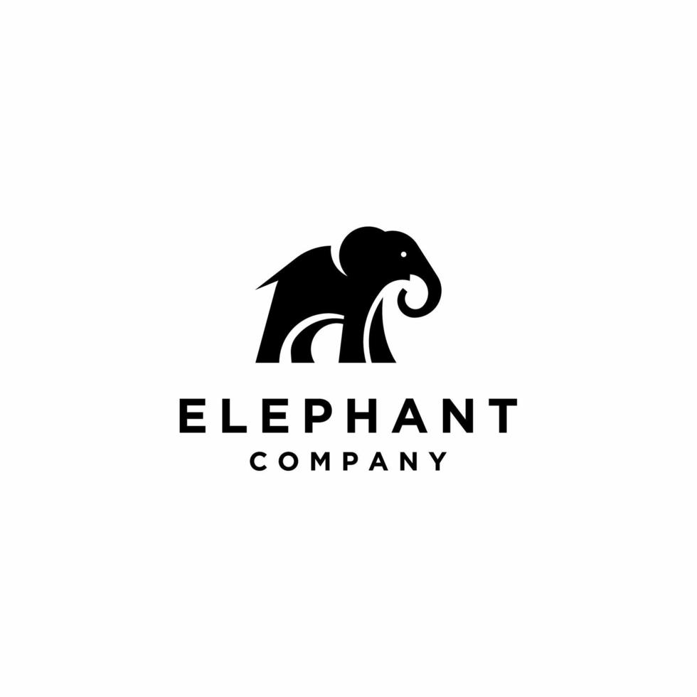 African elephant logo - vector illustration design on white background