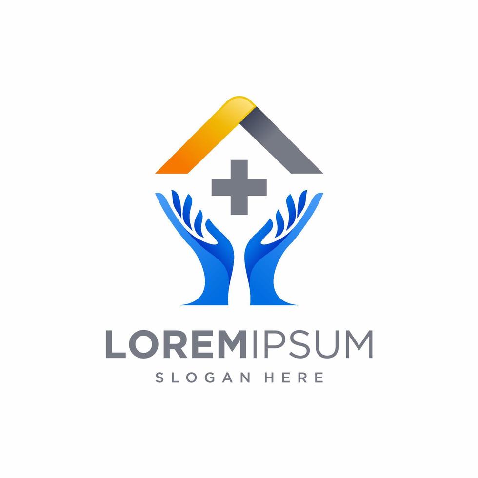 home care logo design vector