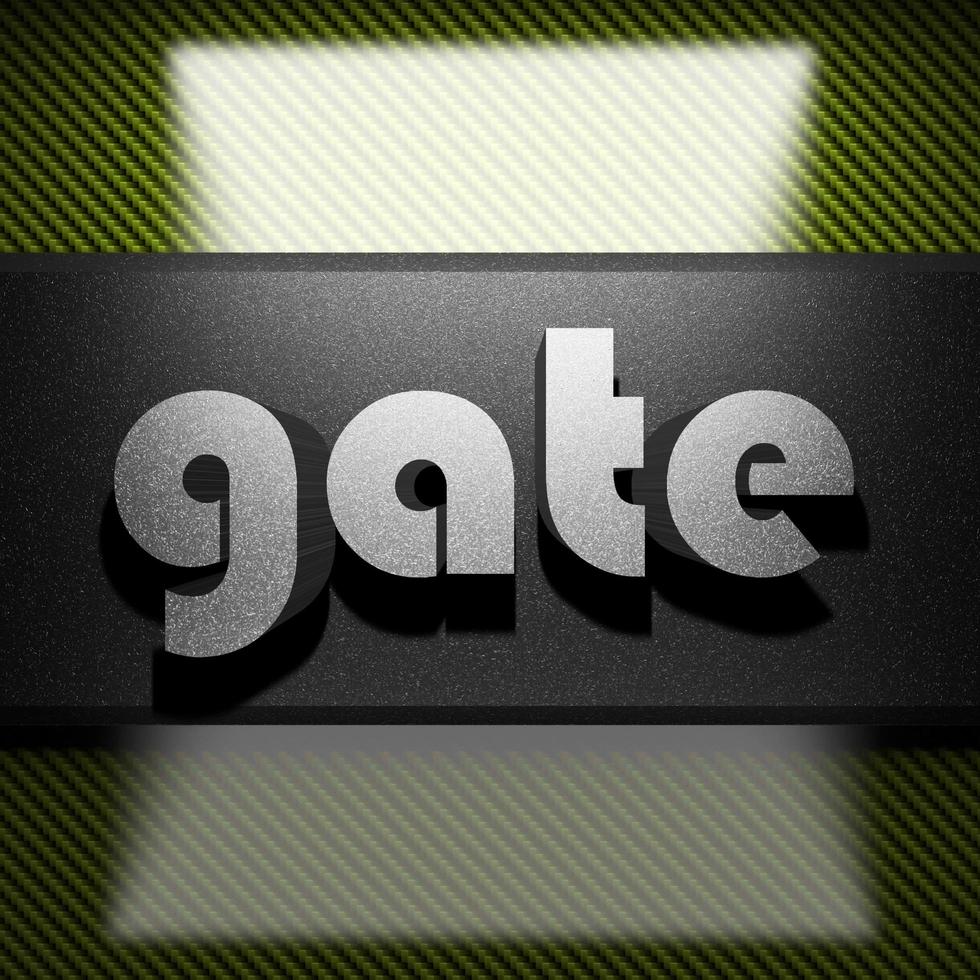 gate word of iron on carbon photo