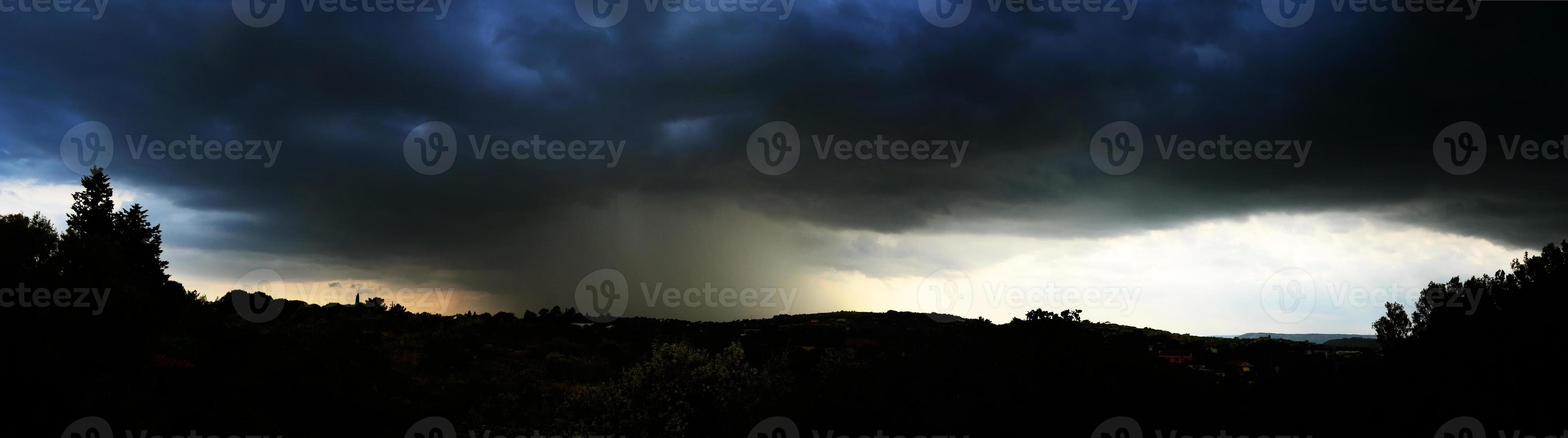 sky with storm clouds dark photo