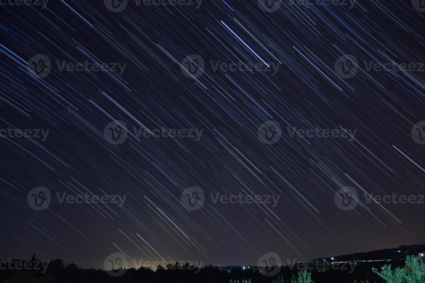 Star trails around Polaris, photo