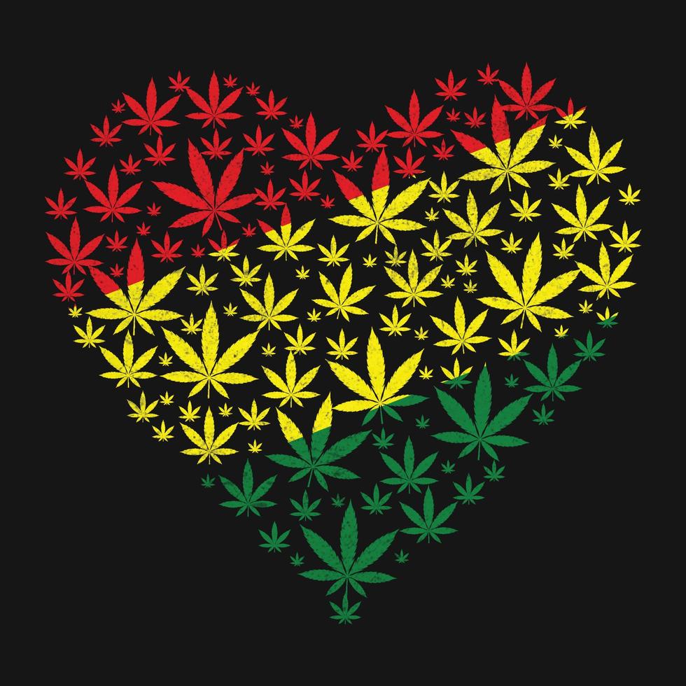 Weed Love T-shirt Vector Design